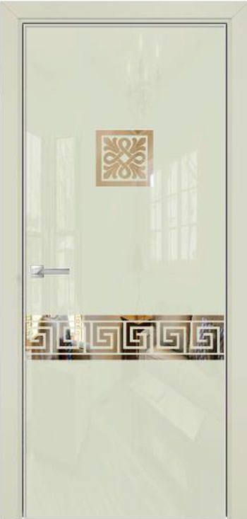 Дверь Оникс Арт, Lacobel RAL 1013 по зеркалу, рисунок 21.1